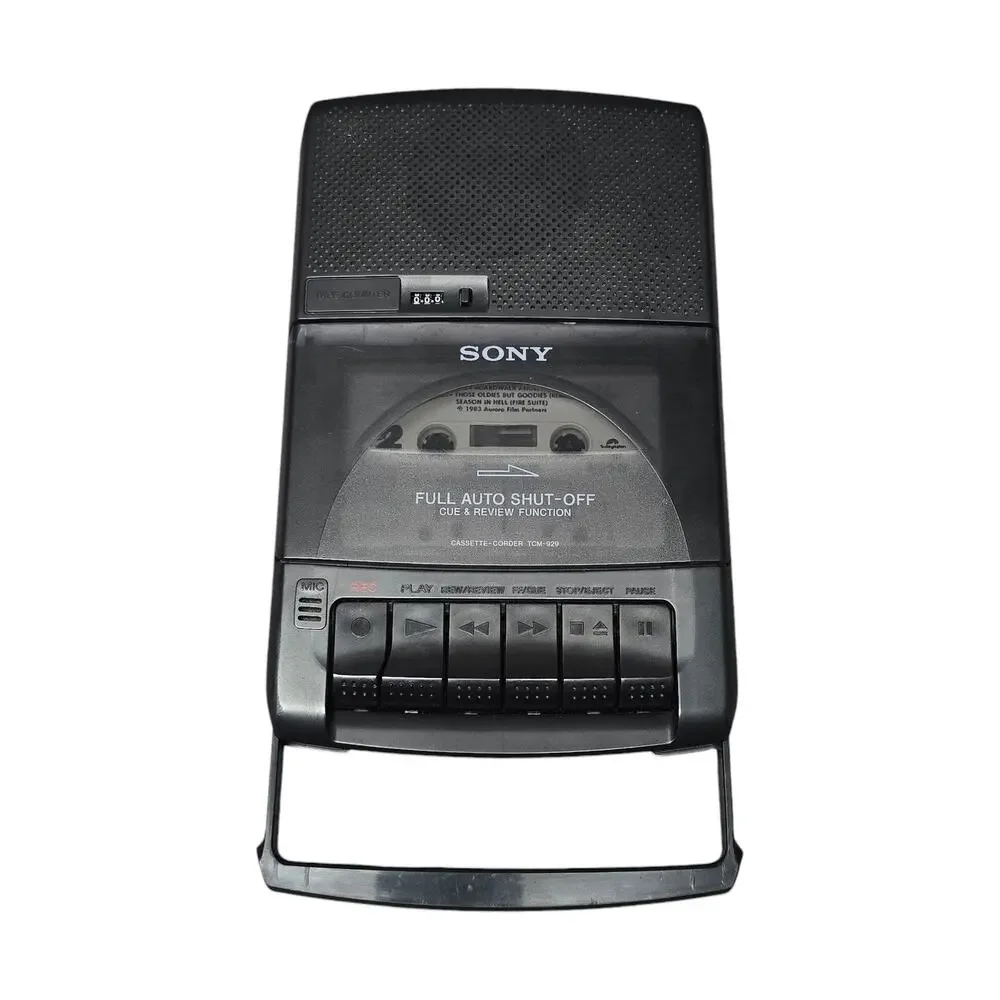 Vintage Sony Portable Cassette Tape Recorder Player TCM-929 Music / Audio